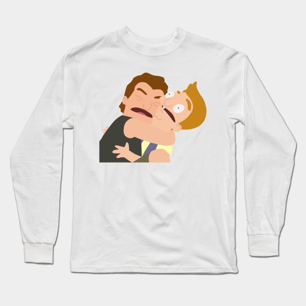 Zeke & Jimmy Jr Hug Long Sleeve T-Shirt by gray-cat